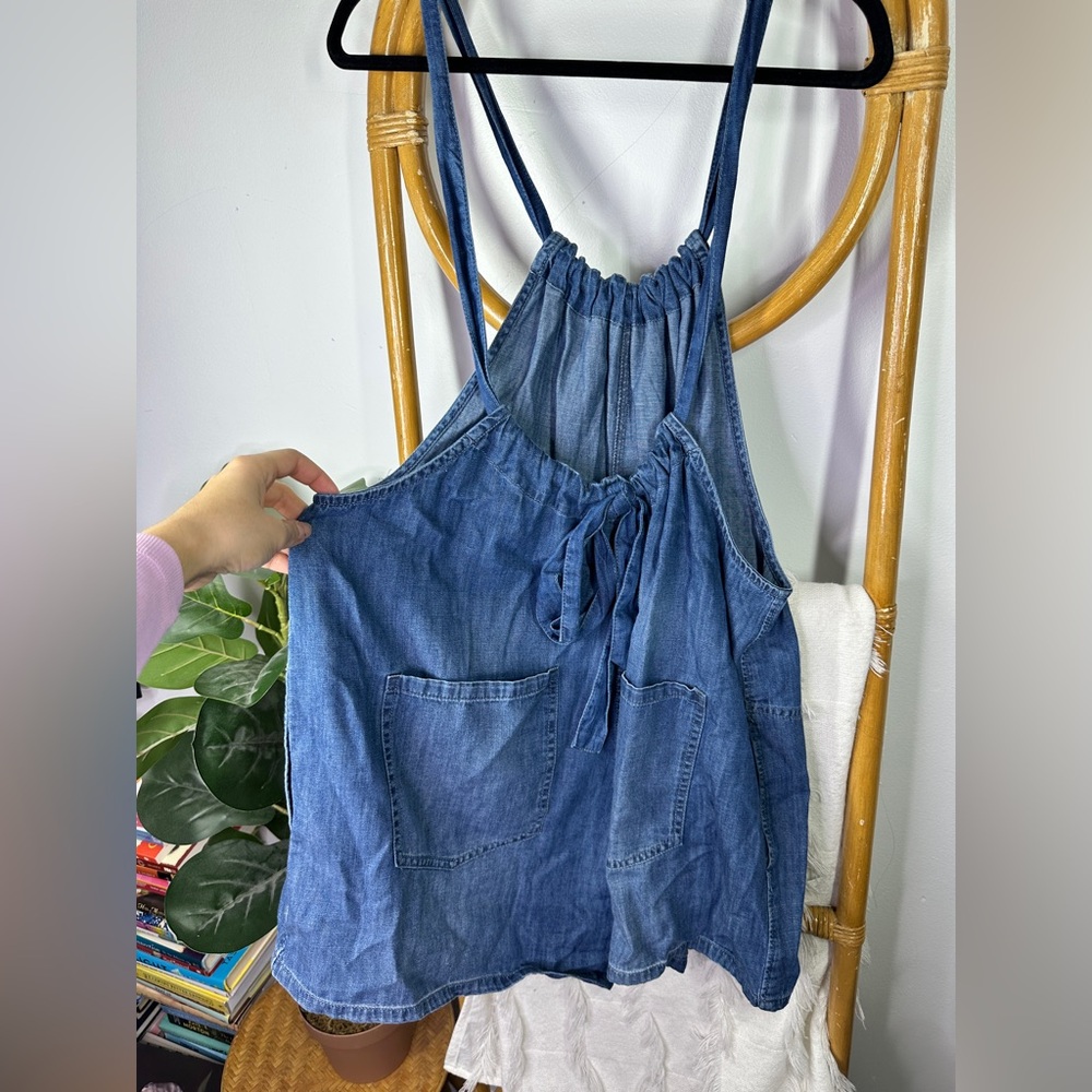 Free People Blue Denim Romper Jumper - Picture 5 of 7